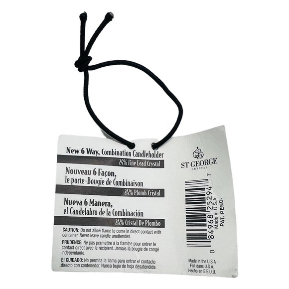 St. George Crystal Athena's Fire 6 Way Candle Holder - Picture 7 of 9